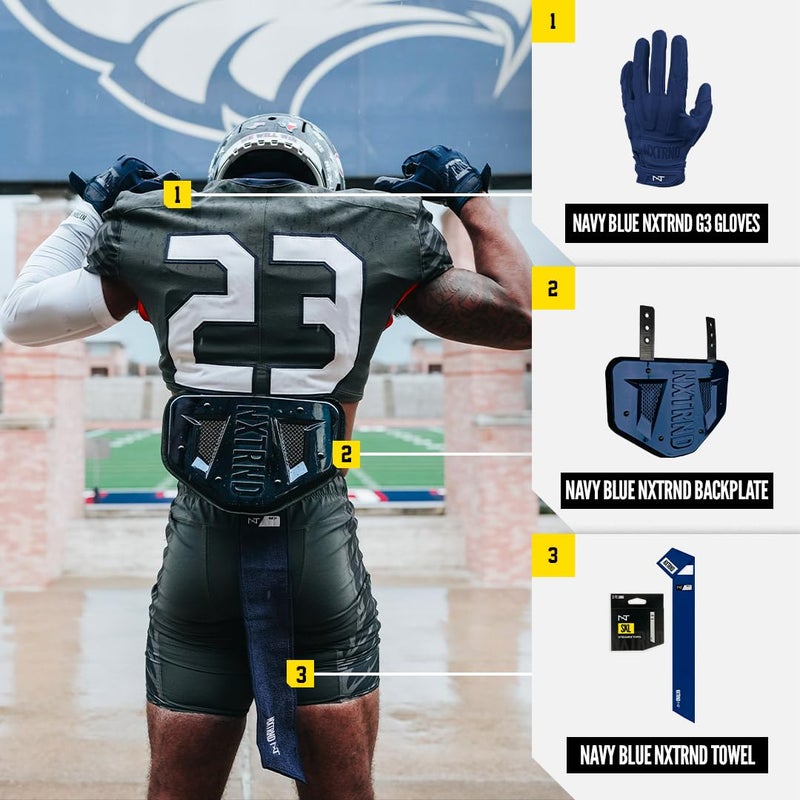 NXT NXTRND Nxtrnd Streamer Football Towel  Thin Sports Towel  Dries Hands & Football Accessories (Navy Blue) - Image 5